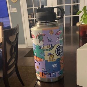 Life Is Good Multicolor Adventure Water Bottle